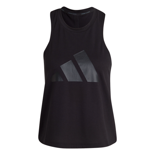 adidas Train Icons 3 Bar Logo Tank Top - Womens - Black