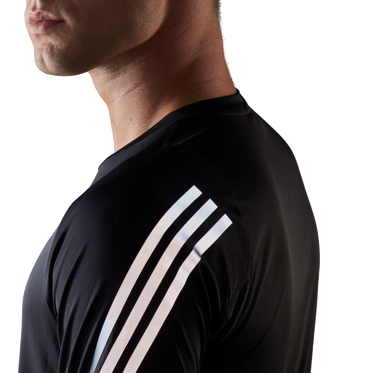 adidas Run Icon Short Sleeve Tee - Mens - Black