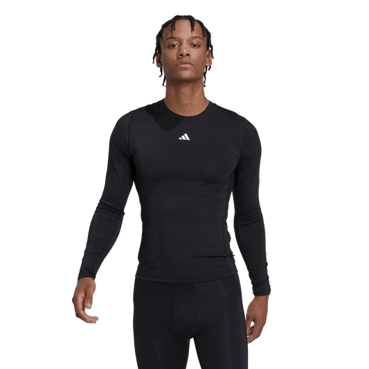 adidas Techfit Long Sleeve Training Tee - Mens - Black