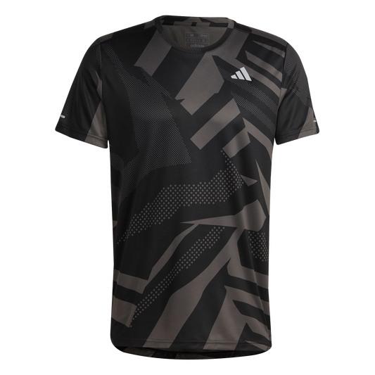 adidas Own The Run Seasonal Tee - Mens - Black/Grey