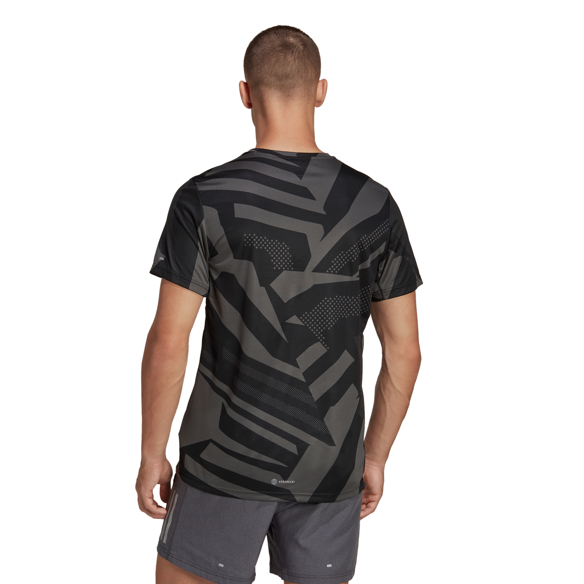 adidas Own The Run Seasonal Tee - Mens - Black/Grey