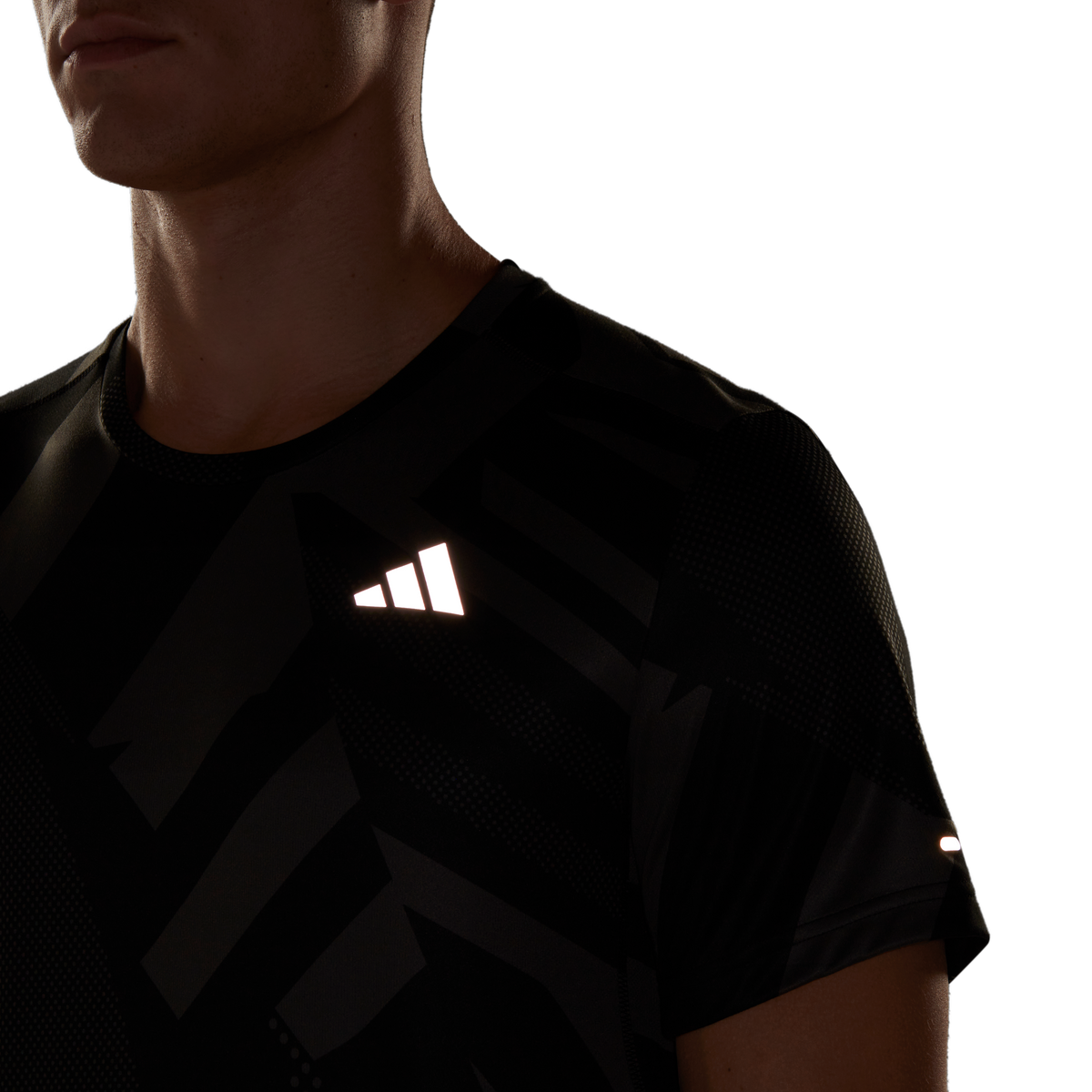 adidas Own The Run Seasonal Tee - Mens - Black/Grey