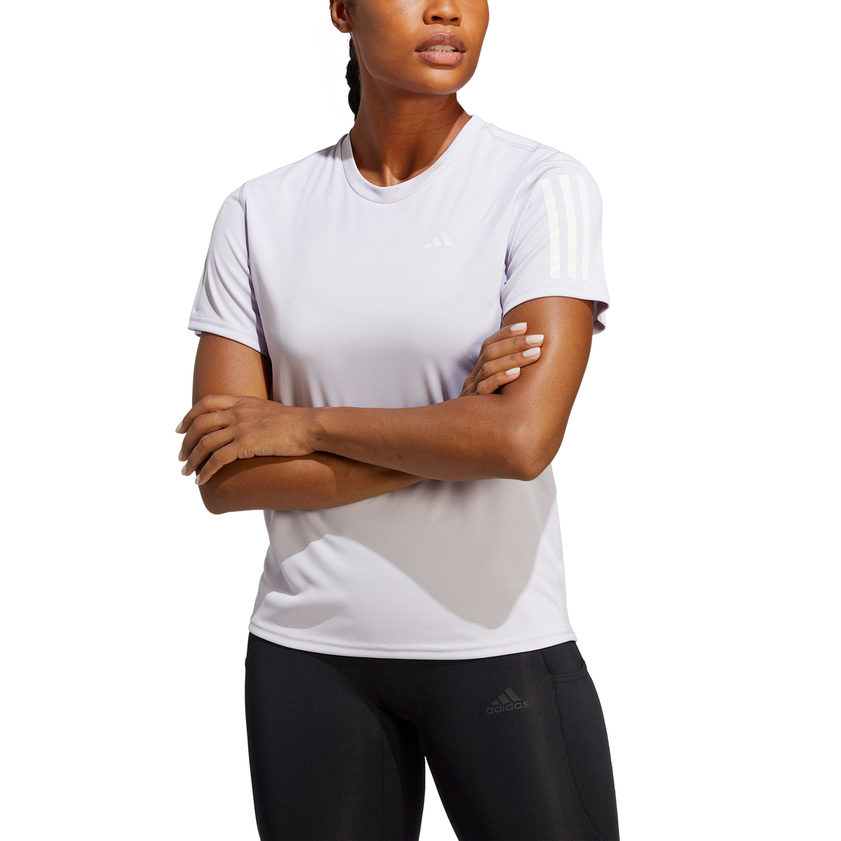 adidas Own The Run Tee - Womens - Silver Dawn
