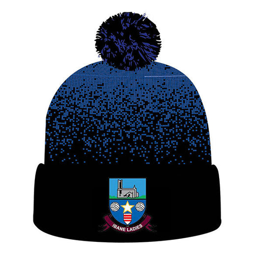 Mc Keever Ibane Ladies, Cork Core 22 Bobble Hat - Adult - Black/Blue