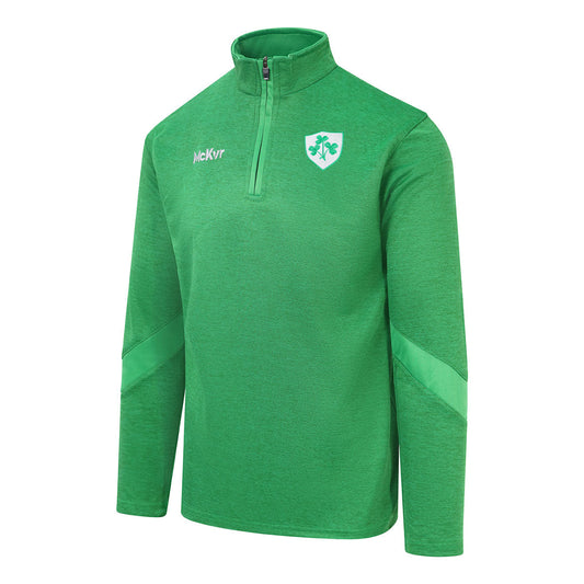 Mc Keever Ireland Rugby Core 22 1/4 Zip Top - Adult - Green