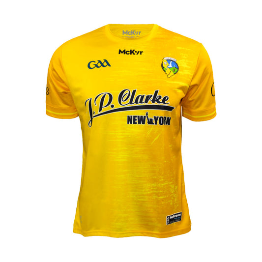 Mc Keever Leitrim GAA Official Pulse Training Jersey - Adult - Amber/Safron/Black