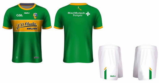 Mc Keever Leitrim GAA Official Home Mini Kit - Kids - Green/Gold