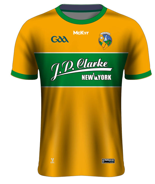 Mc Keever Leitrim GAA Official Away Jersey - Adult - Gold/Green