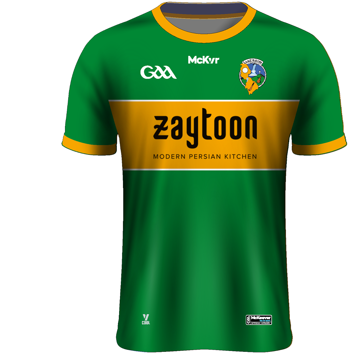 Mc Keever Leitrim Hurling Official Home Jersey - Womens - Green/Gold