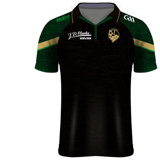 Mc Keever Leitrim GAA Official Pulse Polo Top - Adult - Black/Green