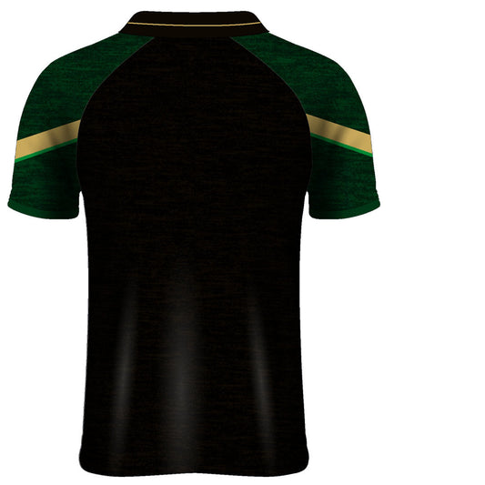 Mc Keever Leitrim GAA Official Pulse Polo Top - Adult - Black/Green