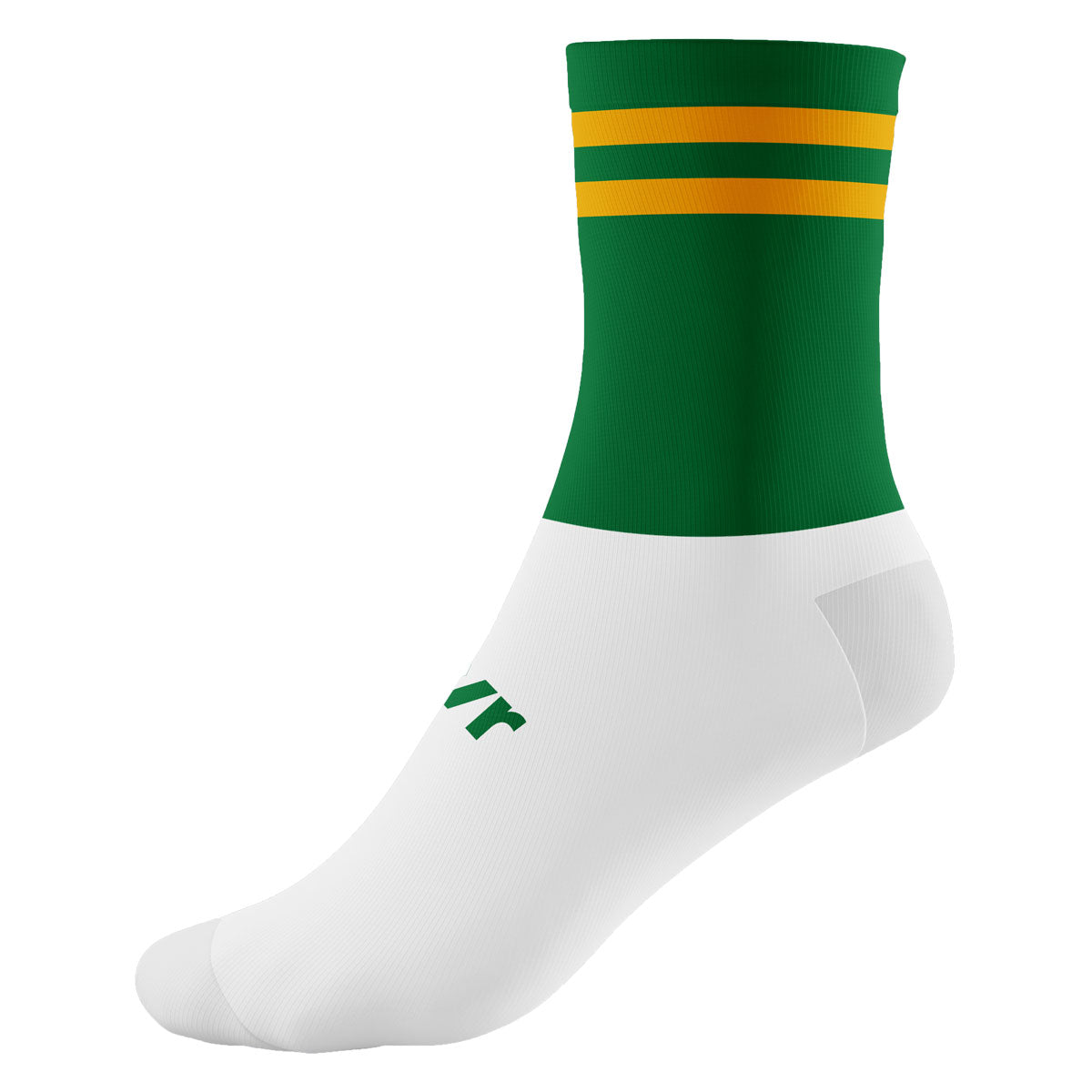 Mc Keever Pro Mid 2 Bar Socks - Youth - Green/Gold/White