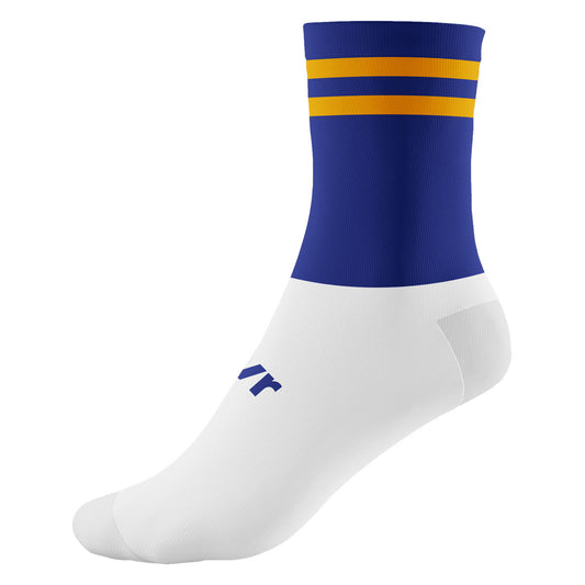 Mc Keever Pro Mid 2 Bar Socks - Adult - Royal/Amber/White Foot