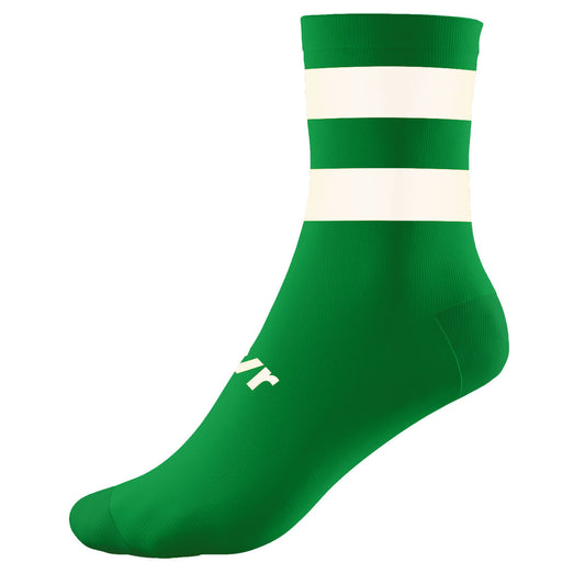 Mc Keever Pro Mid Hooped Socks - Adult - Green/White