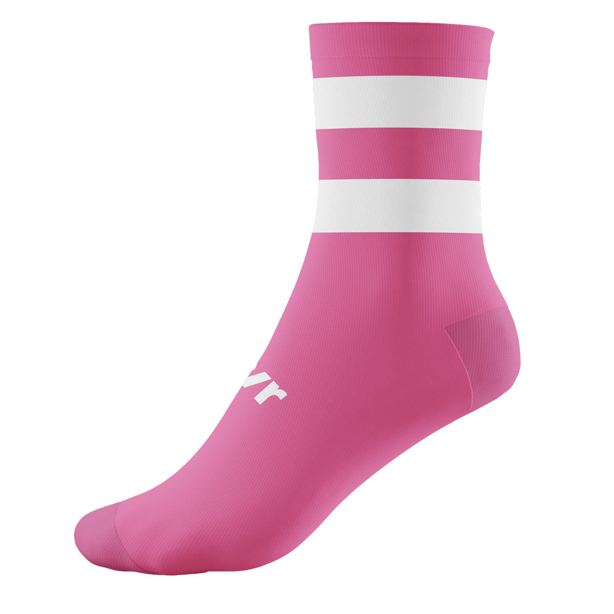 Mc Keever Pro Mid Hooped Socks - Youth - Pink/White