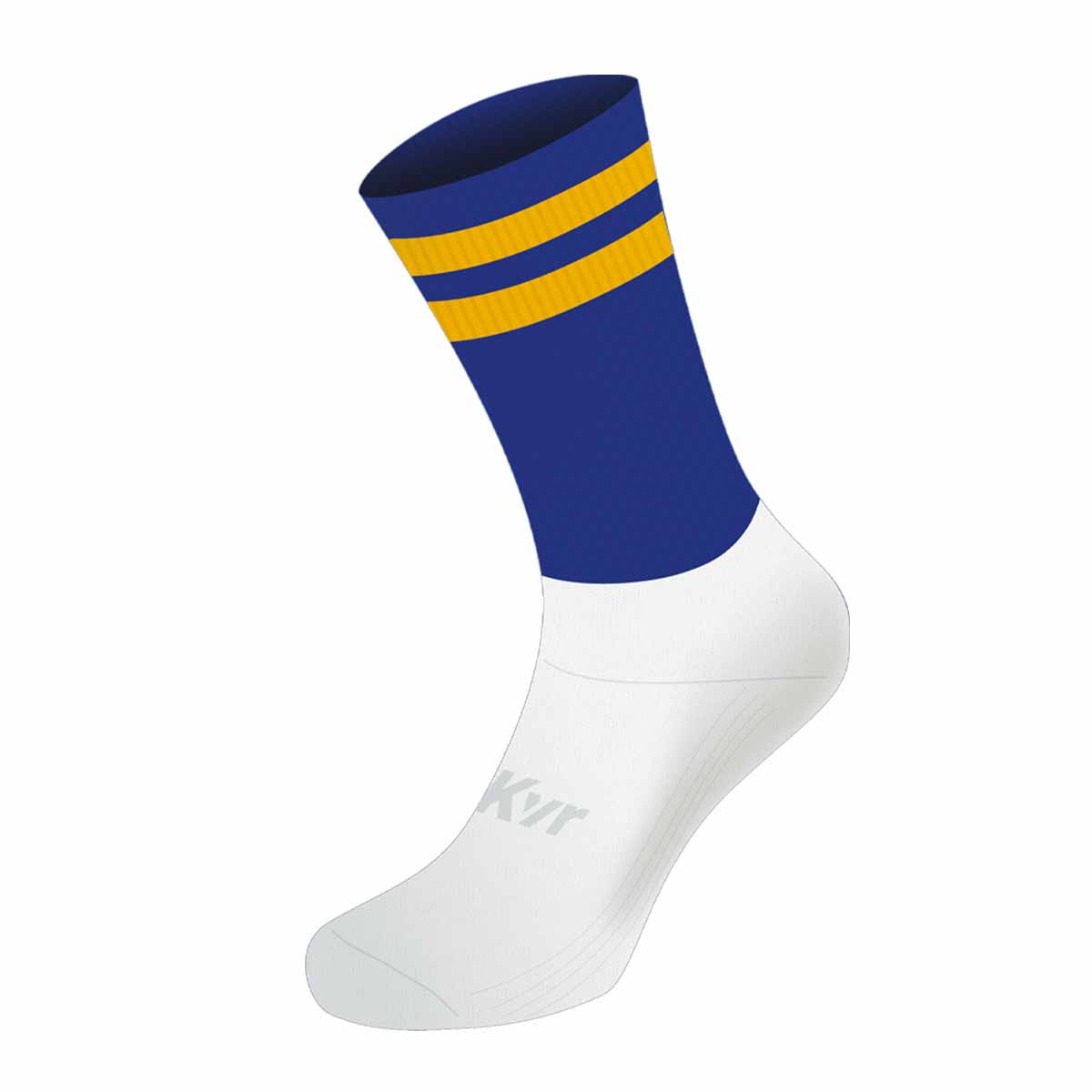 Mc Keever Pro Mid 2 Bar Socks - Youth - Royal/Amber/White Foot
