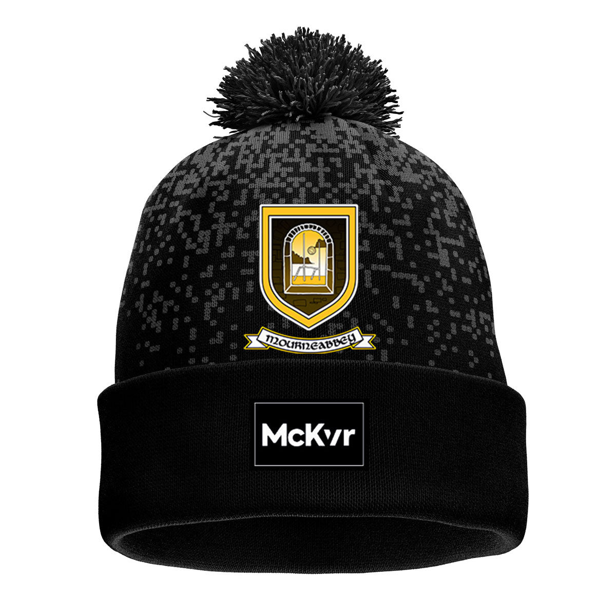Mc Keever Mourneabbey LGFA Core 22 Bobble Hat - Youth - Black/Grey
