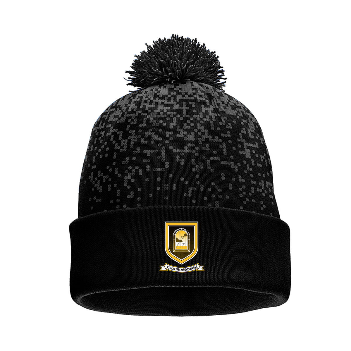 Mc Keever Mourneabbey LGFA Core 22 Bobble Hat - Youth - Black/Grey