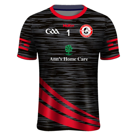 Mc Keever Na Piarsaigh Eanach Mor CLG Reserve Tight Fit Jersey - Adult - Grey/Red/Black