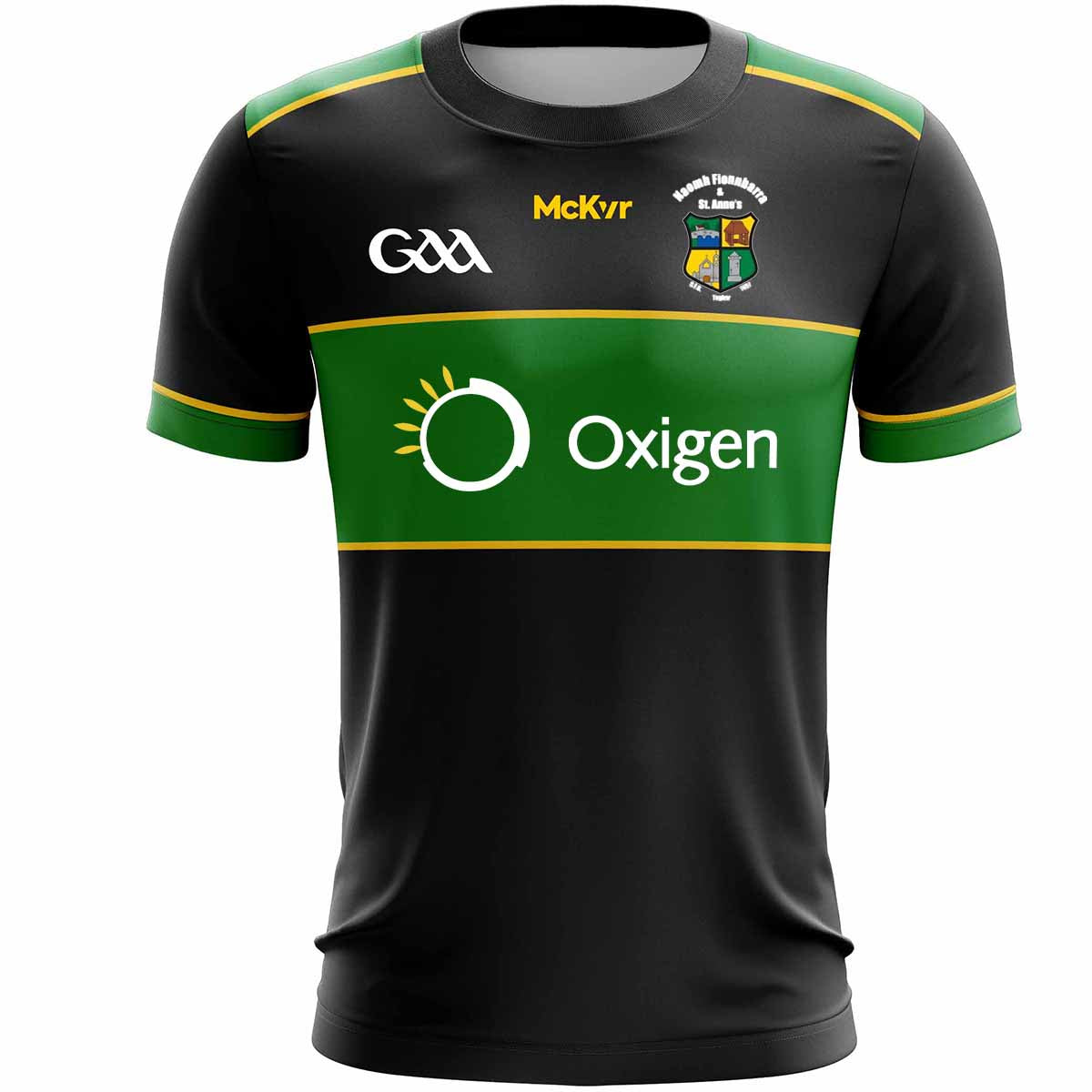 Mc Keever Naomh Fionnbarra & St Anne's GFG Away Jersey - Womens - Black/Green