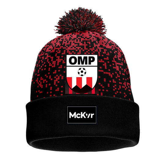 Mc Keever OMP United Core 22 Bobble Hat - Adult - Black/Red