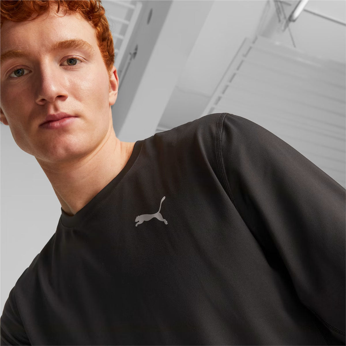 Puma Run Cloudspun Long Sleeve Tee - Mens - Black
