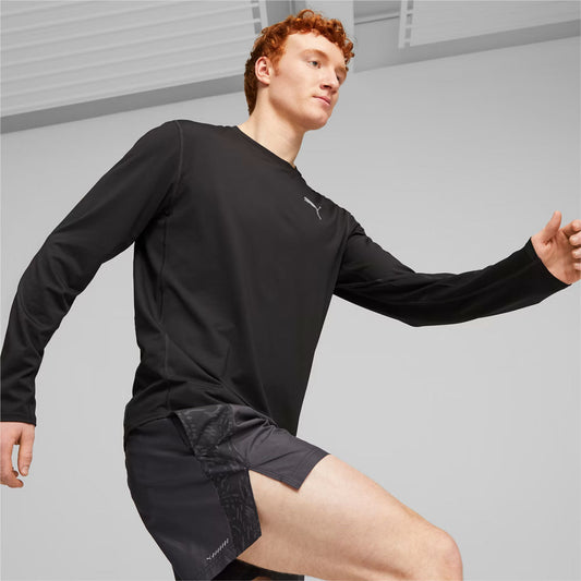 Puma Run Cloudspun Long Sleeve Tee - Mens - Black