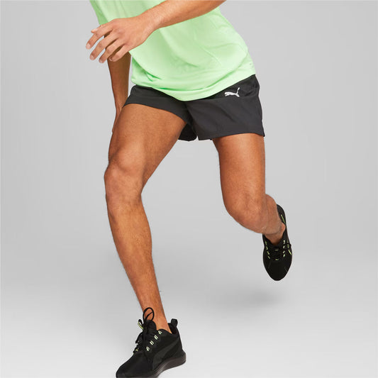 Puma Run Favourite Woven 5 inch Session Shorts - Mens - Black