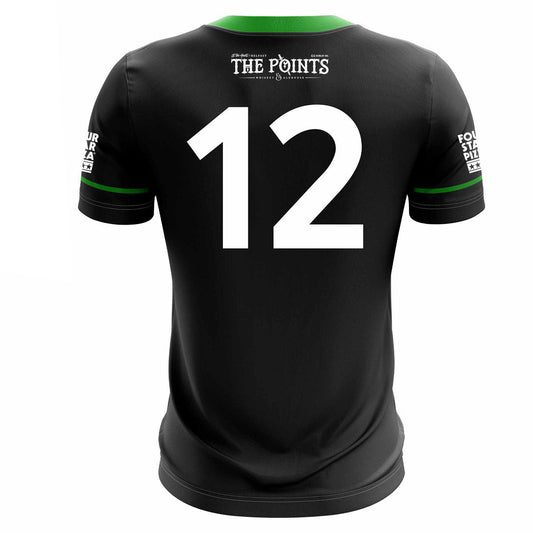 Mc Keever Queens GAA Official Hurling Numbered Away Jersey - Adult - Black
