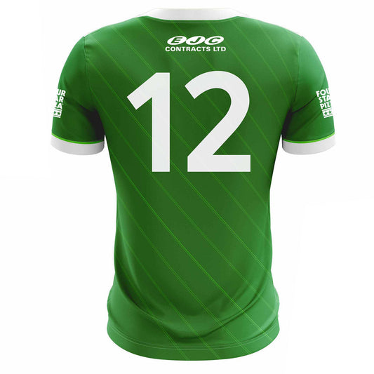 Mc Keever Queens GAA Official Camogie Numbered Home Jersey - Womens - Green