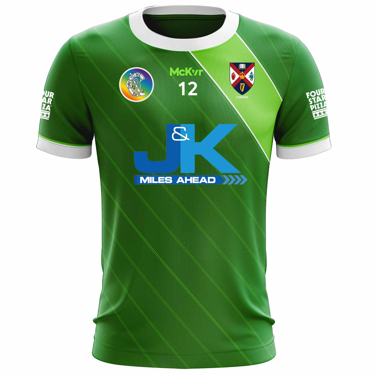 Mc Keever Queens GAA Official Camogie Numbered Home Jersey - Womens - Green