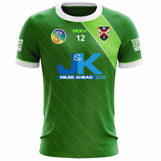 Mc Keever Queens GAA Official Camogie Numbered Home Jersey - Womens - Green
