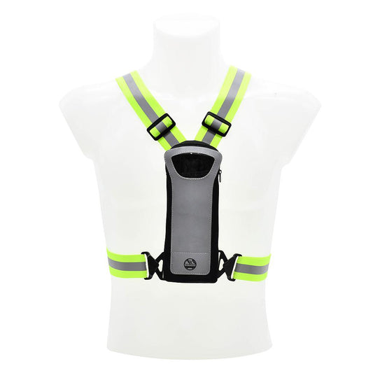 Six Peaks LED Reflective Vest with Phone Holder - Safety Yellow