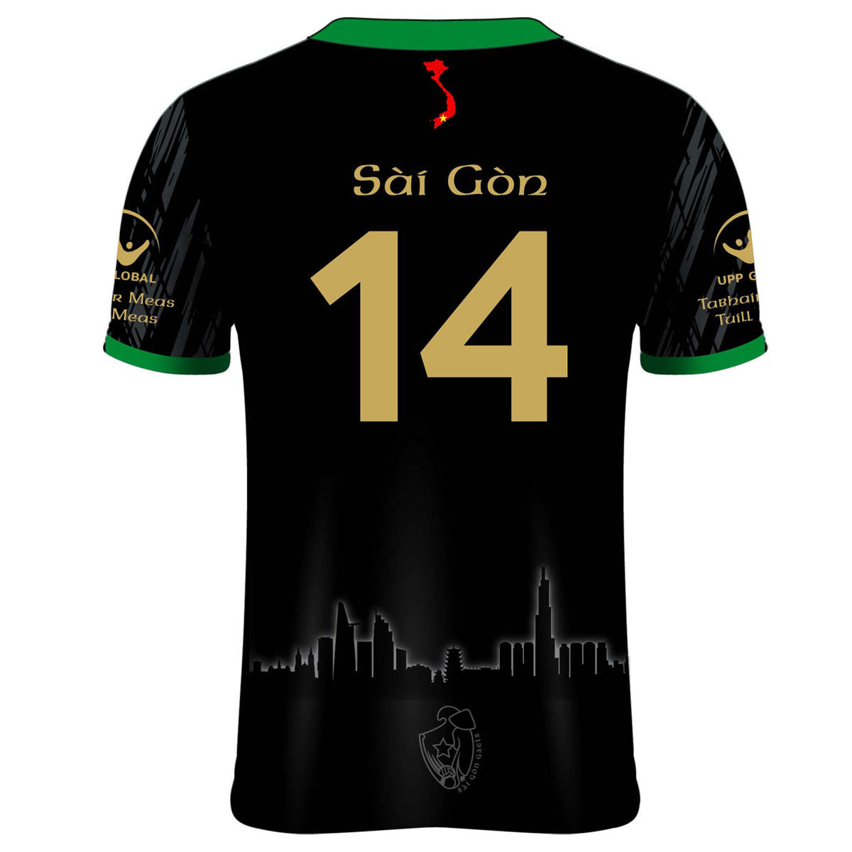 Mc Keever Saigon Gaels GAA Numbered Home Jersey - Adult - Black