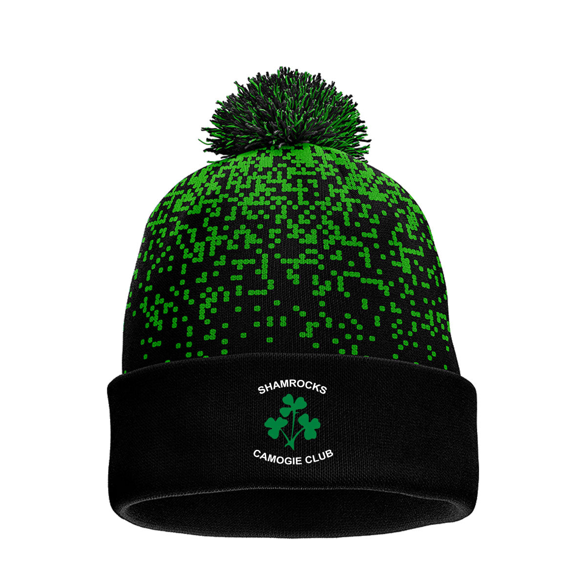 Mc Keever Shamrocks Camogie - Galway Core 22 Bobble Hat - Adult - Black/Green