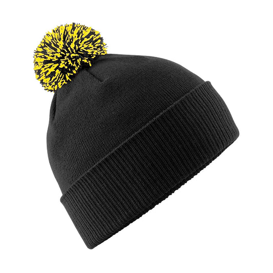 Mc Keever Snowstar Beanie - Adult - Black/Yellow