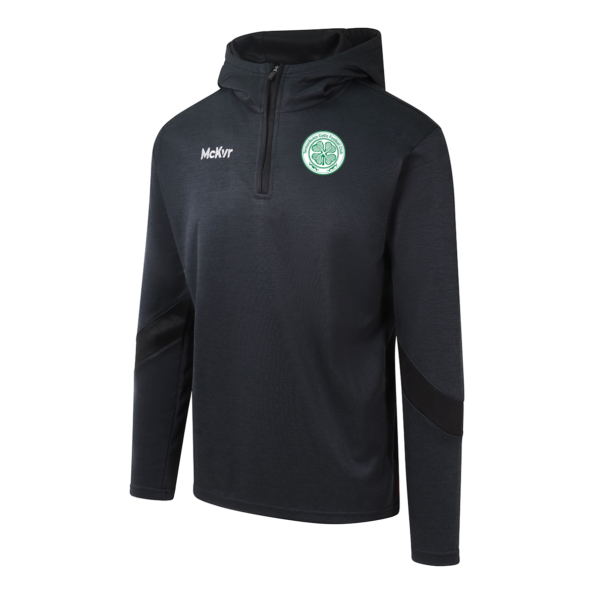 Mc Keever Termonfechin Celtic FC Core 22 1/4 Zip Hoodie - Youth - Black