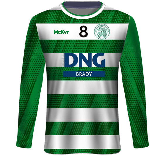 Mc Keever Termonfeckin Celtic FC Numbered L/S Playing Jersey - Youth - Green/White