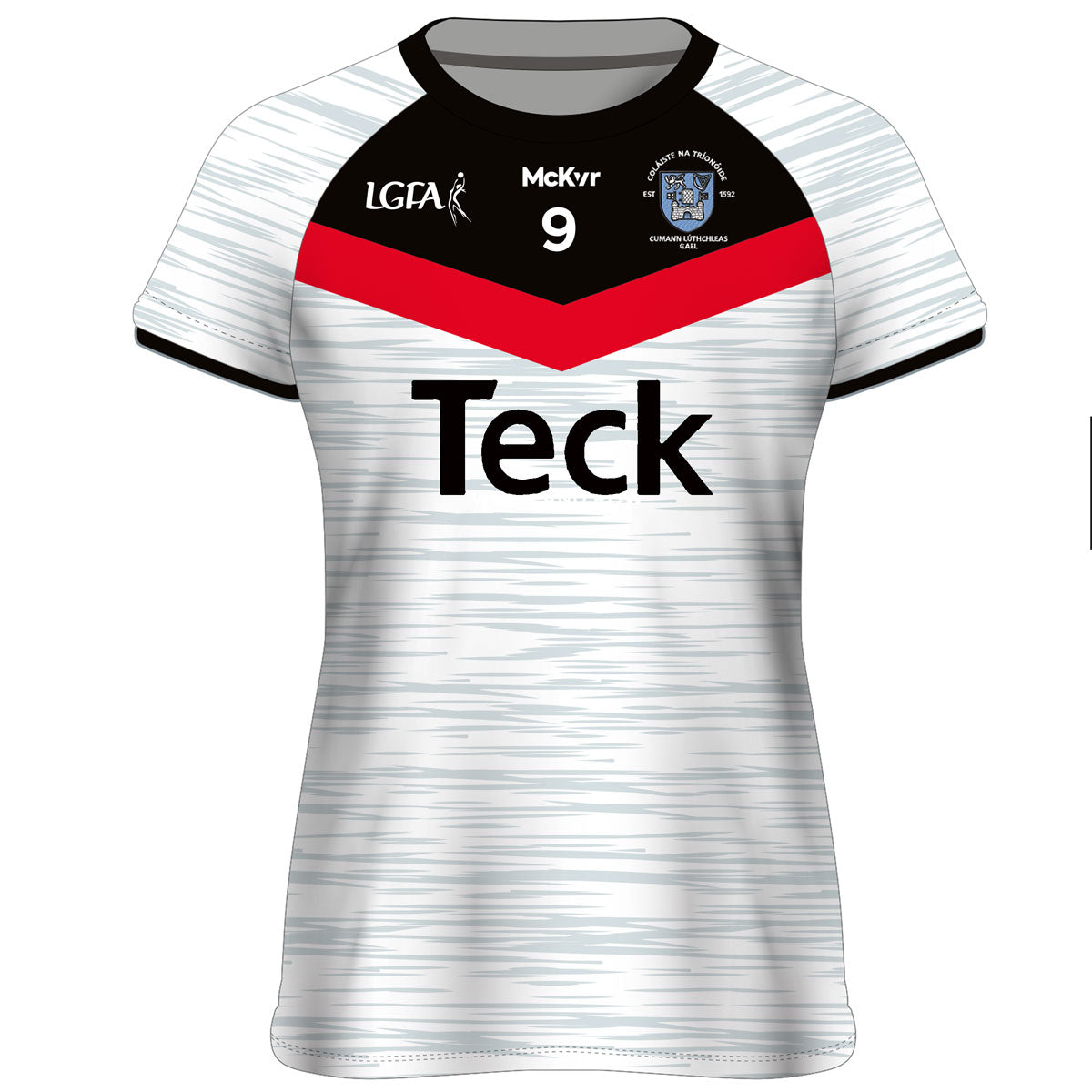 Mc Keever Trinity College Dublin LGFA Numbered Playing Jersey - Womens - White/Silver