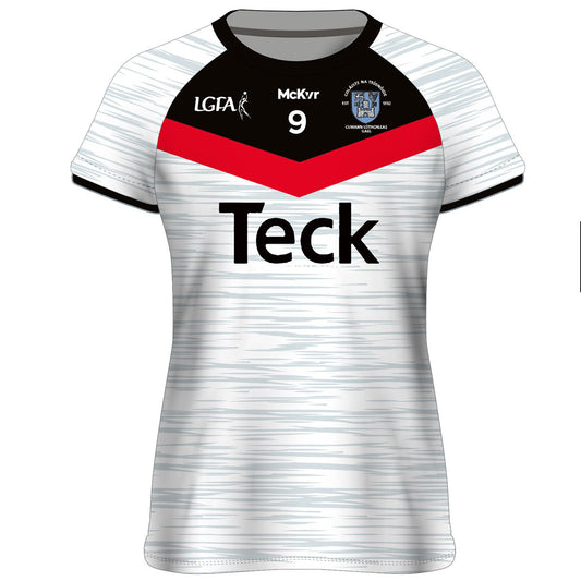 Mc Keever Trinity College Dublin LGFA Numbered Playing Jersey - Womens - White/Silver