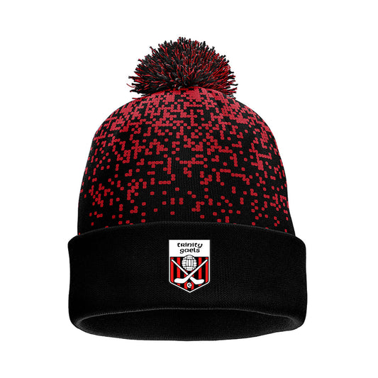 Mc Keever Trinity Gaels GAA Core 22 Bobble Hat - Adult - Black/Red