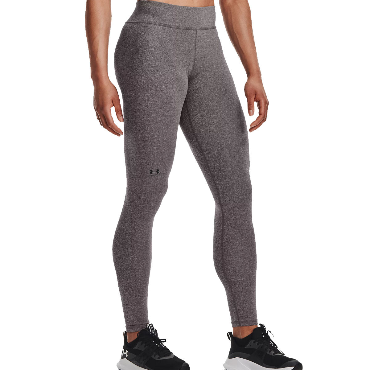 Under Armour Authentics Leggings - Womens - Charcoal Light Heather/Black