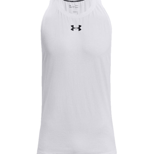 Under Armour Baseline Cotton Tank Top - Mens - White/Black