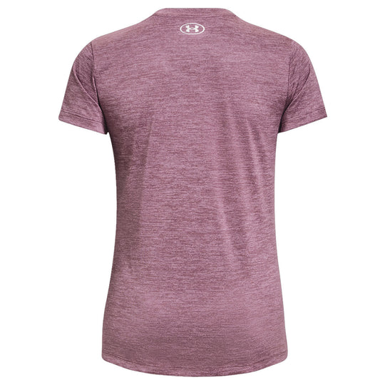 Under Armour Tech Twist V-Neck Training Tee - Womens - Misty Purple/White/Metallic Silver
