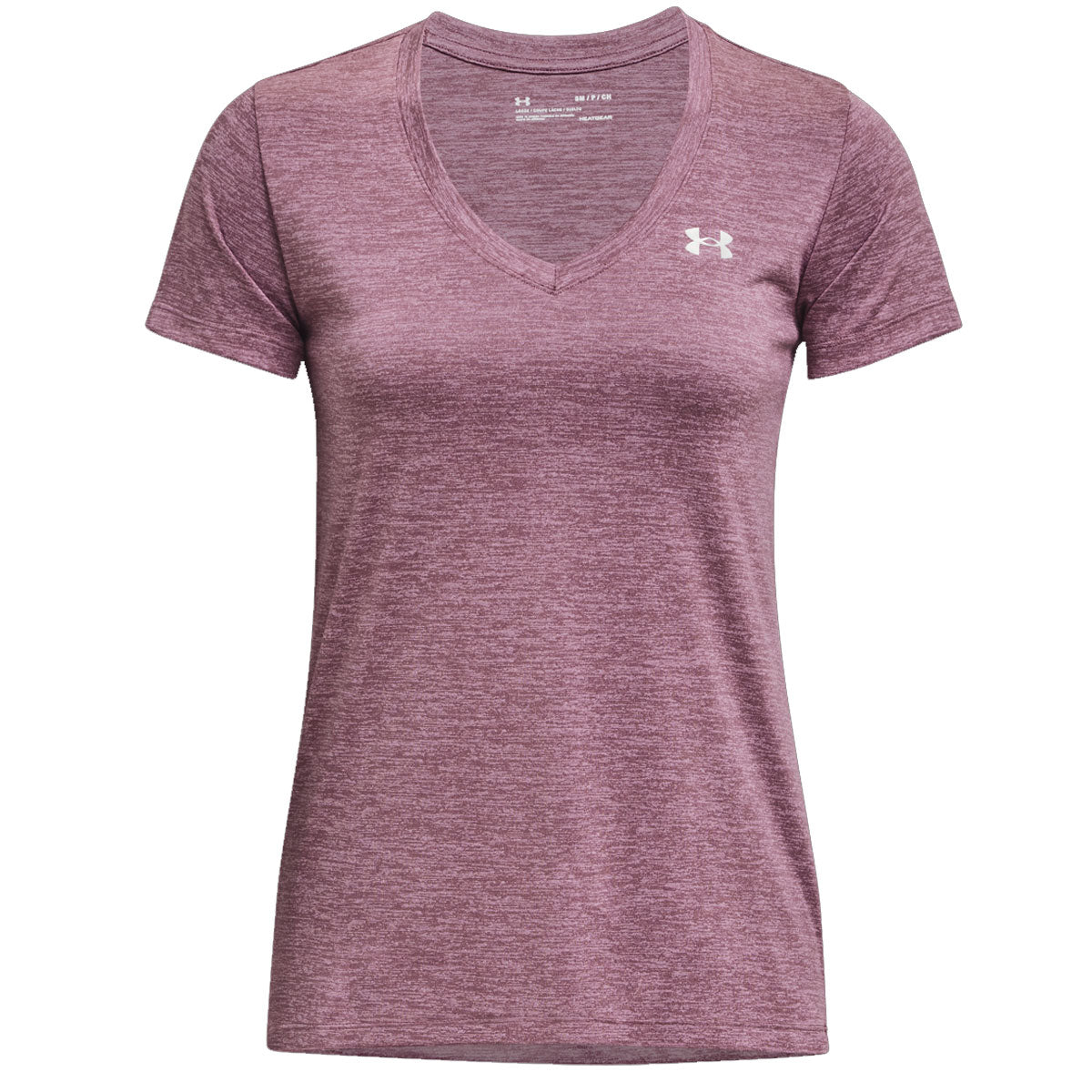 Under Armour Tech Twist V-Neck Training Tee - Womens - Misty Purple/White/Metallic Silver