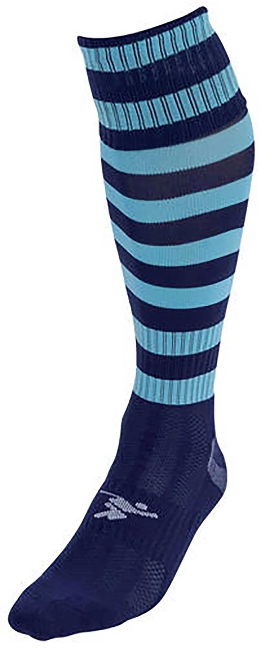 Precision Training Hooped Football Socks - Youth - Navy/Sky