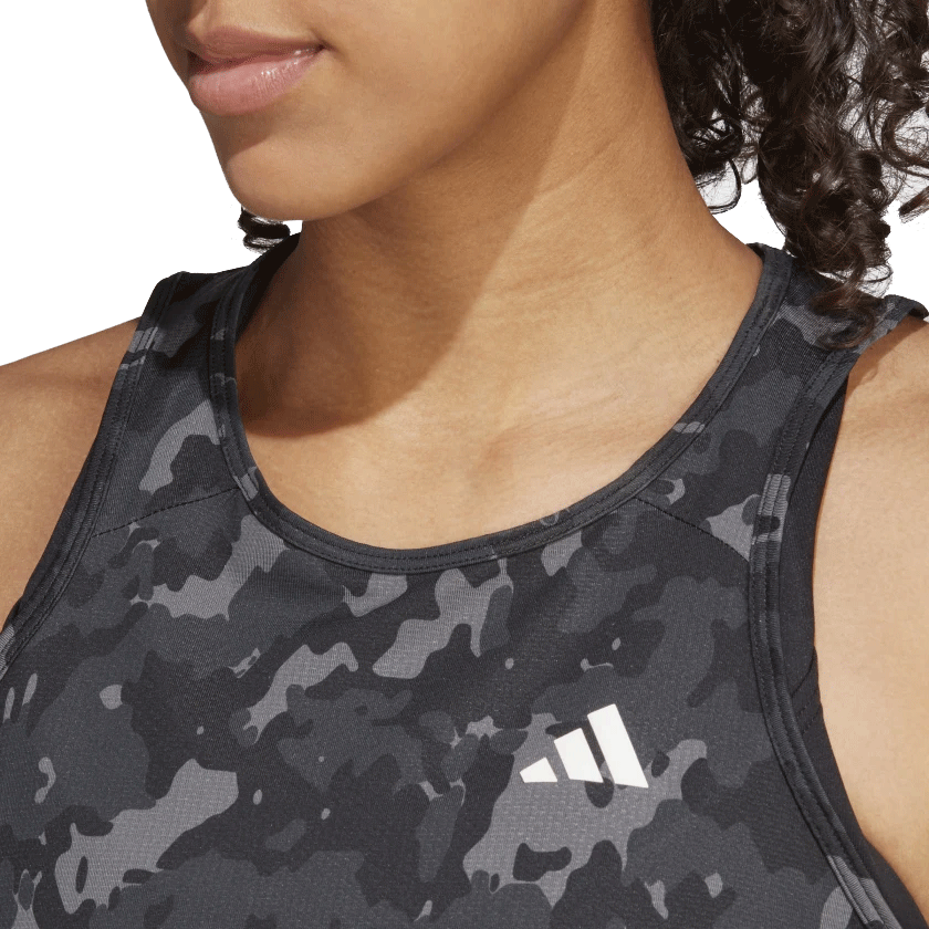 adidas Own The Run Camo Running Tank Top - Womens - Black