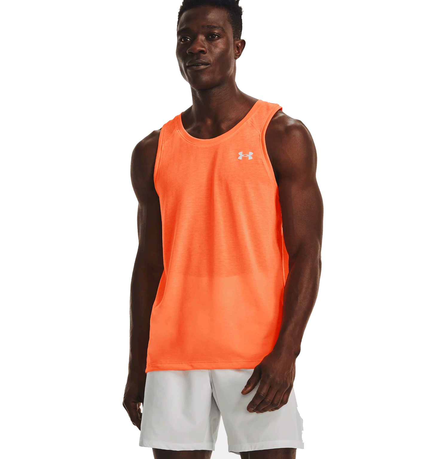 Under Armour Streaker Run Singlet - Mens - Orange Blast/Reflective