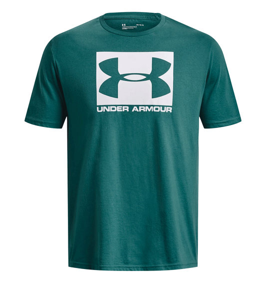 Under Armour Boxed Sportstyle Short Sleeve Tee - Mens - Coastal Teal/White