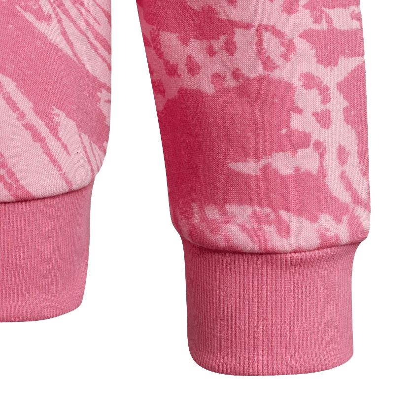 adidas Future Icons Hybrid Animal Print Cotton Loose Sweatshirt - Girls - Bliss Pink/Pulse Magenta/Black